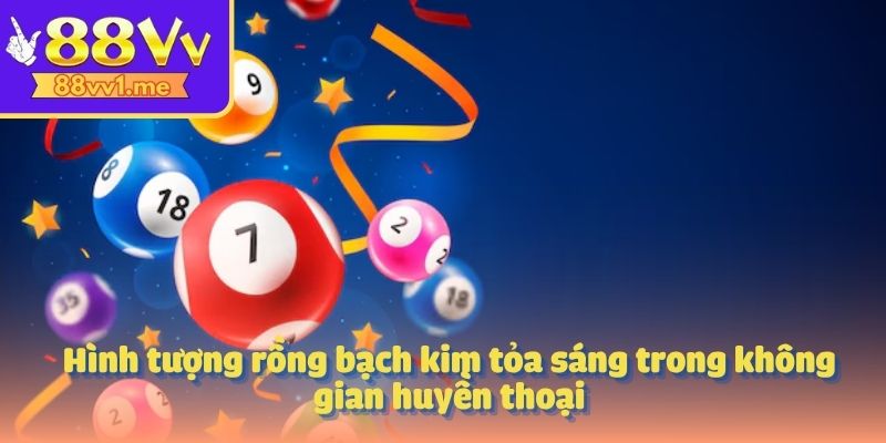 Hình tượng rồng bạch kim tỏa sáng trong không gian huyền thoại