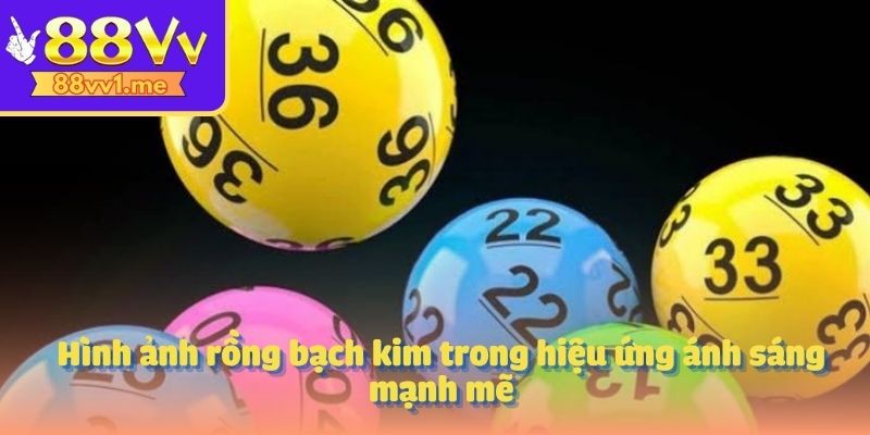 Hình ảnh rồng bạch kim trong hiệu ứng ánh sáng mạnh mẽ